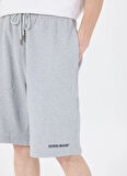 Gri Erkek Loose Fit Desenli Sweat Şort M5GD49KCPR1H90Z GJ REG EMBRO SHORT
