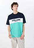 Guess Jeans Bisiklet Yaka Desenli Çok Renkli Erkek T-Shirt M5GI45K8FQ4FJ7O GJ SS CN OS HORIZO