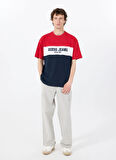Guess Jeans Bisiklet Yaka Desenli Çok Renkli Erkek T-Shirt M5GI45K8FQ4F7TW GJ SS CN OS HORIZO