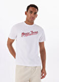 Guess Jeans Bisiklet Yaka Desenli Beyaz Erkek T-Shirt M5GI54K8FQ4G011 GJ SS CN REG 1981