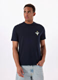 Guess Jeans Bisiklet Yaka Desenli Lacivert Erkek T-Shirt M5GI55K8FQ4A71W GJ SS CN REG PALM