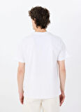 Guess Jeans Bisiklet Yaka Desenli Beyaz Erkek T-Shirt M5GI55K8FQ4G011 GJ SS CN REG PALM