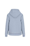 Kadın GJ Zip Hood Regular Mini Sweatshirt - Açık Mavi | S