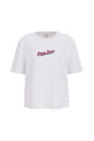 Kadın GJ SS CN OS Curved T-Shirt - Beyaz | S