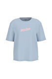 Kadın  Gj SS Cn Os Curved T-Shirt - Açık Mavi | L