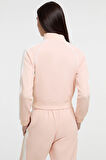 Kadın Gj Tricot Track Fermuarlı Sweatshirt - Pudra Pembe | S