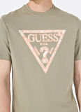 Guess Bisiklet Yaka Desenli Yeşil Erkek T-Shirt M5GI06I3Z14A81T SS CN TRIANGLE TEE