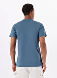 Guess Bisiklet Yaka Desenli Mavi Erkek T-Shirt M5GI11K8FQ4A73H SS CN GUESS TRIANG