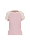 Kadın Gj SS Raglan Cn Embr T-Shürt - Pembe | M