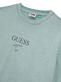 Guess Erkek Gri Baker Logolu Baskılı Tişört