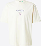 Guess Erkek Krem Baker Logolu Baskılı Tişört