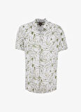 Guess Standart Yeşil Desenli Erkek Gömlek M5GH75WD4Z2P8GS SS ECO RAYON OIL