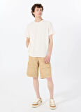 Guess Bisiklet Yaka Desenli Beyaz Erkek T-Shirt M5GP26KCRF0G018 SS MADDEN SOFT KNI