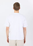 Guess Bisiklet Yaka Desenli Beyaz Erkek T-Shirt M5GI26KCH21G011 SS BSC AUTHENTIC