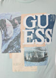 Guess Bisiklet Yaka Desenli Yeşil Erkek T-Shirt M5GI04I3Z14G8CV SS CN SAIL BOAT