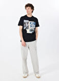 Guess Bisiklet Yaka Desenli Siyah Erkek T-Shirt M5GI04I3Z14JBLK SS CN SAIL BOAT