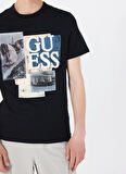 Guess Bisiklet Yaka Desenli Siyah Erkek T-Shirt M5GI04I3Z14JBLK SS CN SAIL BOAT