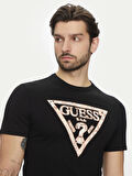 Guess Erkek Siyah Triangle Logolu Tişört