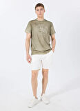 Guess Bisiklet Yaka Desenli Yeşil Erkek T-Shirt M5GI12K8FQ4G896 SS CN SPRAY CRACK