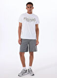 Guess Bisiklet Yaka Desenli Beyaz Erkek T-Shirt M5GI17K8FQ4G011 SS CN GUESS FLOWER