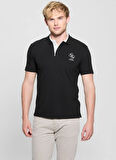 Guess Desenli Siyah Erkek Polo T-Shirt M5GP60K7O64JBLK LYLE SS POLO