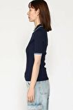 Kadın Thalia Polo Yaka T-Shirt - Lacivert | S