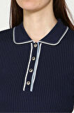 Kadın Thalia Polo Yaka T-Shirt - Lacivert | S