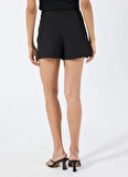 Guess Yüksek Bel Loose Fit Siyah Kadın Şort NEW VALENTINA SHORT - NEW RECY POLY