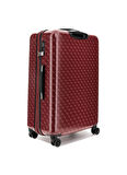 Guess Kahve Çekçekli Sert Valiz JESCO 8-WHEEL 22 IN - 99880