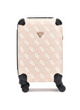 Guess Bej Çekçekli Sert Valiz BERTA 18 IN 4-WHEELE - 89830