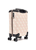 Guess Bej Çekçekli Sert Valiz BERTA 18 IN 4-WHEELE - 89830