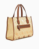 Guess Silvana Monogram Desenli El Çantası