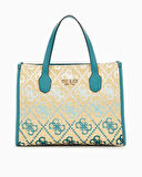 Guess Silvana Monogram Desenli El Çantası