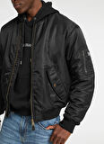 Guess Jeans Siyah Erkek Mont M5RL81WHAA2-JBLK Gj Bomber Erkek Bo