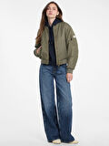 Guess Gj Bomber Kadın Haki Bomber Ceket W5RL81WHAA2-G8EV