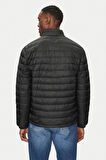 Erkek Gj Hooded Puffer Şişme Mont - Siyah | S