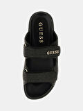 Guess Kadın Fadeliza Siyah Çift Bantlı Sandalet