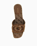 Guess Galsee Monogram Logolu Topuklu Sandalet
