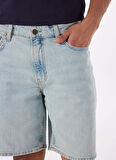 Erkek Regular Fit Desenli Denim Şort M4YD37D5M51GAL1 GJ REGULAR DENIM S