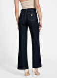 Guess Yüksek Bel İspanyol Paça Skinny Fit Lacivert Kadın Denim Pantolon New Faye Kadın Modal Karışımlı Skin