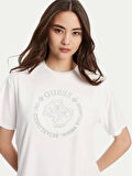 Guess Carla Kadın Beyaz Aktif Boxy Fit T-Shirt V5YI05KCOA2-G011