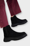Yandan Lastikli Günlük Kadın Süet Bot SİYAH