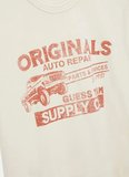 Guess Yuvarlak Yaka Düz Krem Erkek T-Shirt M6RI54K8FQ4-G053 Krem T-Shirt