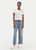 Guess Beyaz Kadın Slim Fit Taşlı T-Shirt W6RI22KA0H1-G011