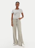 Guess Gri Kadın Slim Fit Taşlı T-Shirt W6RI22KA0H1-LMGY