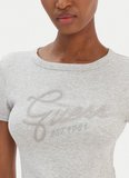 Guess Gri Kadın Slim Fit Taşlı T-Shirt W6RI22KA0H1-LMGY