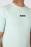 Erkek Guess Yazılı T-Shirt - Su Yeşili | XS