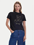 Guess Unique Kadın Siyah Aktif Regular Fit T-Shirt V5BI16K8FQ4-JBLK