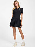 Guess Sabina Kadın Lacivert Aktif Slim Fit Yün Karışımlı Triko Polo T-Shirt V5BP04Z1152-A74A