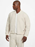Guess Bomb Erkek Krem Yün Karışımlı Scuba Sweatshirt M5BQ22K7640-LOH